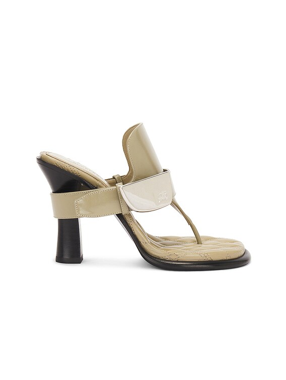 サンダル・ミュール BURBERRY LIGHT BEIGE LEATHER BAY SANDALS Burberry Light beige leather Bay sandals | TheDoubleF