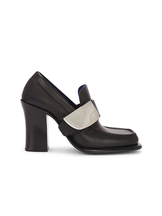 BURBERRY Shield ローファー 革靴 レディース Burberry Leather London Shield Loafer Black (Women's