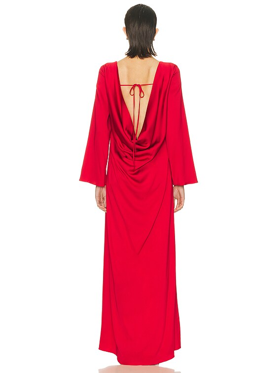 By Malene Birger Lisa Dress in Pompeian Red | FWRD By Malene Birger Lisa Dress in Pompeian Red | FWRD