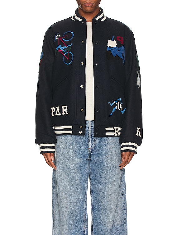by parra バーシティジャケット スタジャン　M by parra バーシティジャケット スタジャン M ×Parra/Varsity Jacket