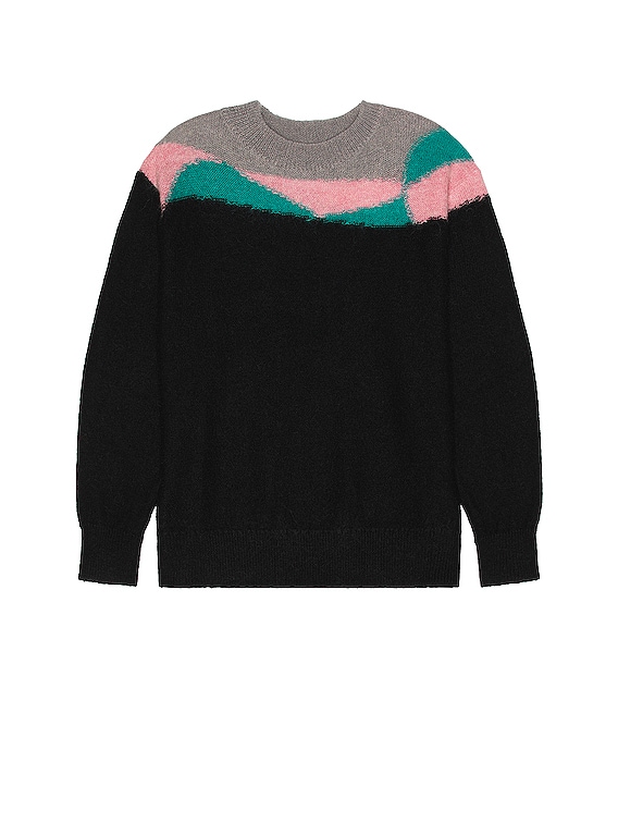 Ellipse Paneled Mohair Sweater