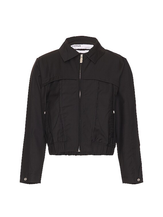 C2H4 Intervein Layered Harlington Jacket in Solemn Black FWRD