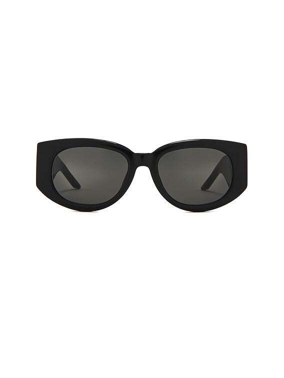 【関税込み】Wave Sunglasses - Casablanca - Acetate - Black Casablanca Acetate Metal Oval Wave Sunglasses in Black