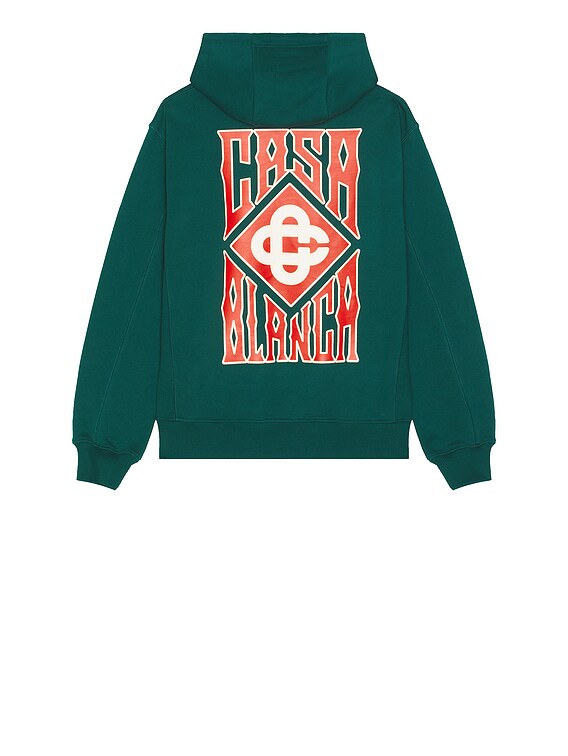 パーカー・フーディ Casablanca GOTHIC STACKED LOGO SWEATSHIRT Casablanca Gothic Stacked Logo Printed Hoodie in Gothic