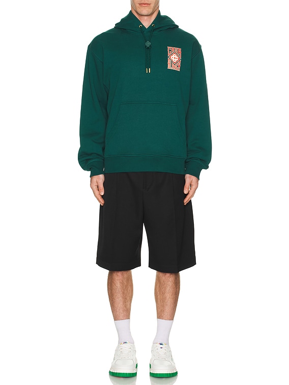 Casablanca Gothic Stacked Logo Printed Hoodie in Gothic