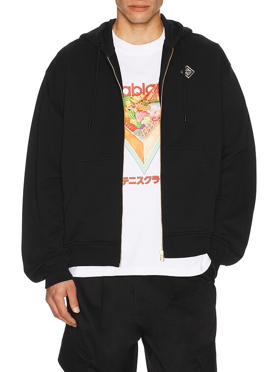 Casablanca Casa Chrome Full Zip Hoodie in Casa Chrome | FWRD
