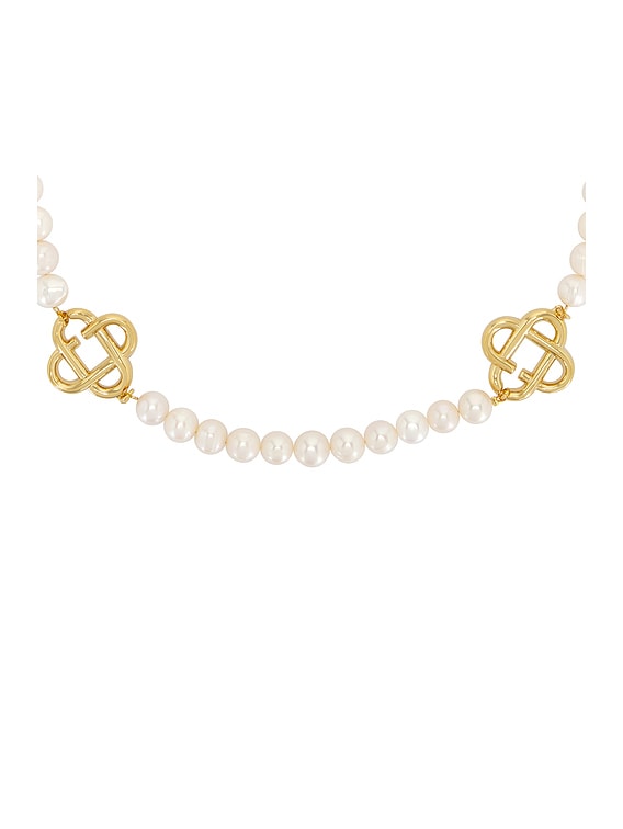 Medium Pearl Logo Necklace
