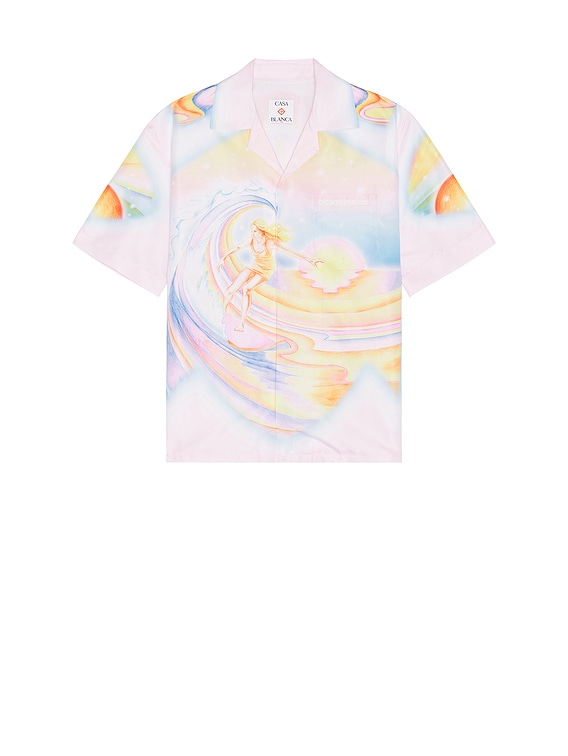Printed Swim Open Collar Shirt