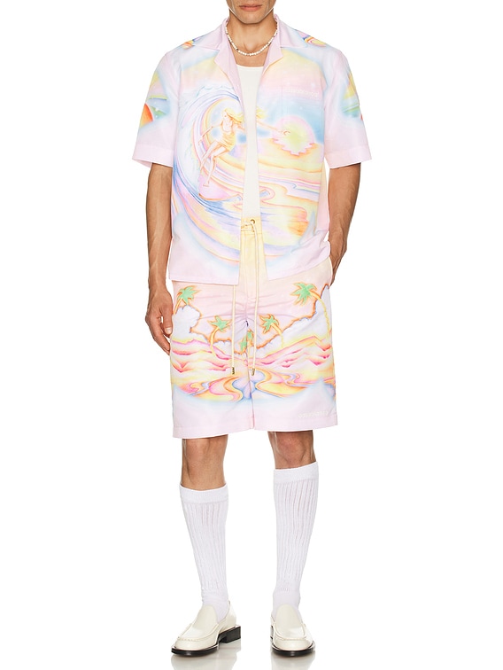 Printed Swim Open Collar Shirt