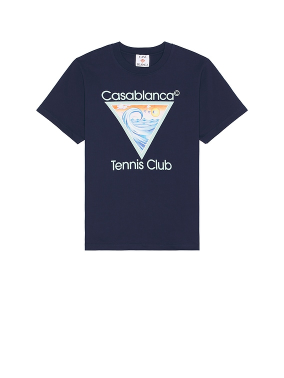 Tシャツ・カットソー CASABLANCA COTTON T-SHIRT WITH TENNIS CLUB ICON PRINT Casablanca Tennis Club Icon Printed T-shirt in Tennis Club