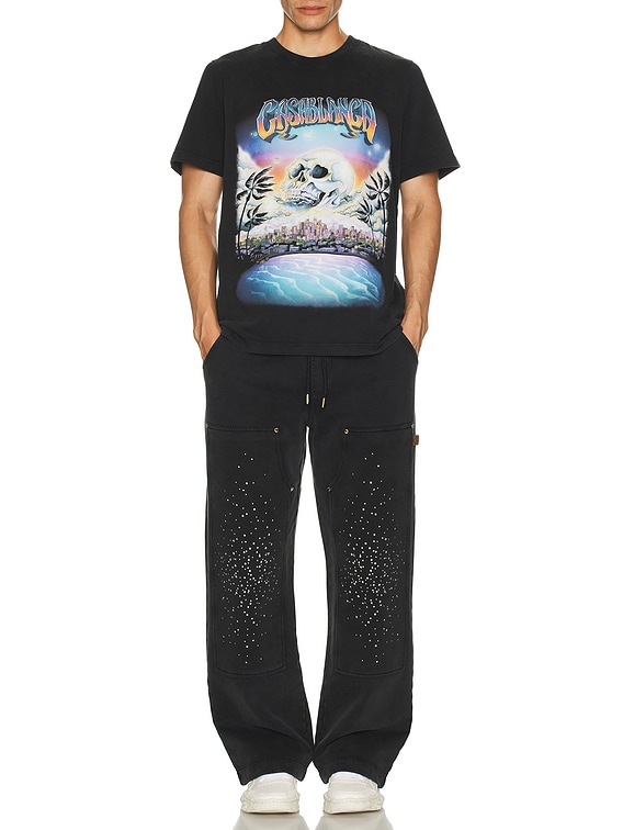 【関送無料】 Casablanca Premonition hotfix printed Tシャツ Casablanca La Premonition Hotfix Printed T-Shirt in La