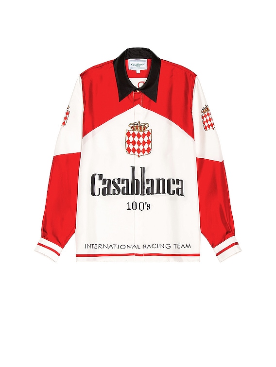 Casablanca Printed Casablanca 100's Silk Twill Shirt in Red