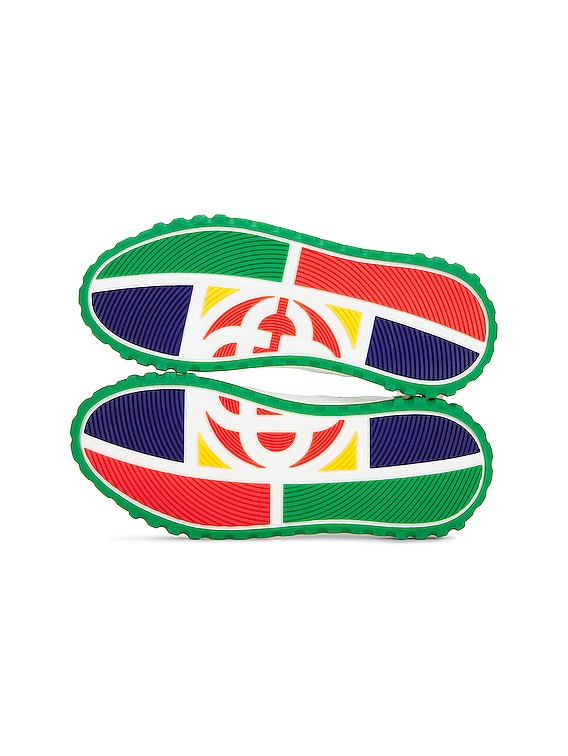 【関税込み】Casablanca グリーン＆ホワイト Court スニーカー Womens Court White & Green Sneaker | Casablanca Paris