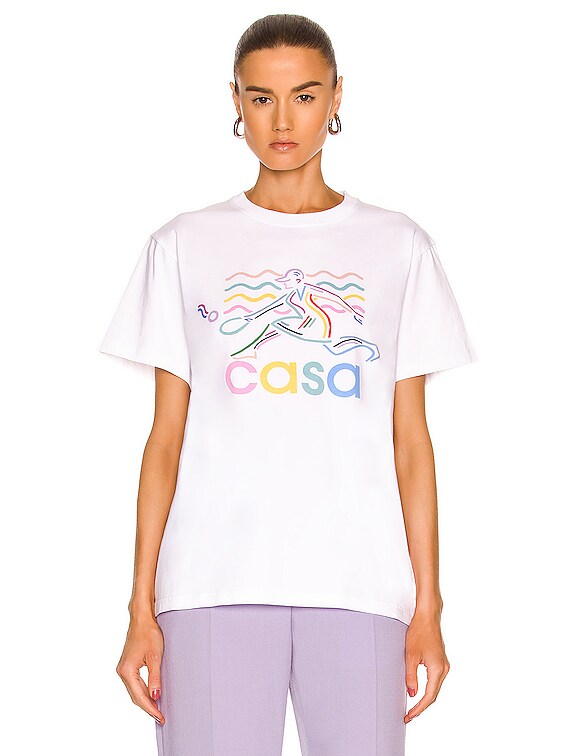 CASABLANCA BEACH TENNIS GIRL Tシャツ shimizu-kazumichi.com