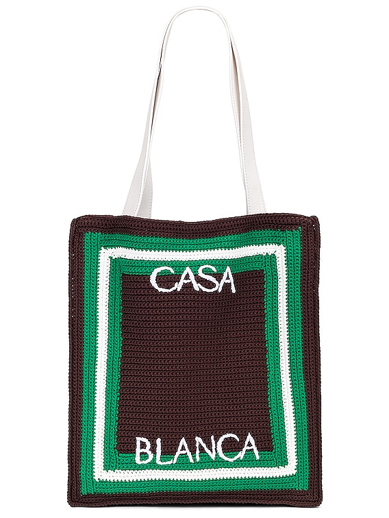 Casablanca COTTON CROCHET BAG Green | BSTN Store