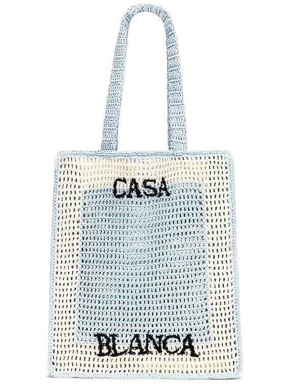 トートバッグ Casablanca SS25 CROCHET BAG (APS25 BAG 121 01BLUEGRADIENT) Casablanca CROCHET BAG Blue | BSTN Store