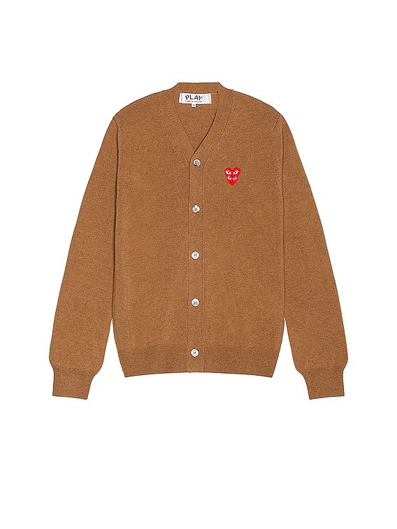 COMME des GARCONS PLAY Cardigan in Brown | FWRD