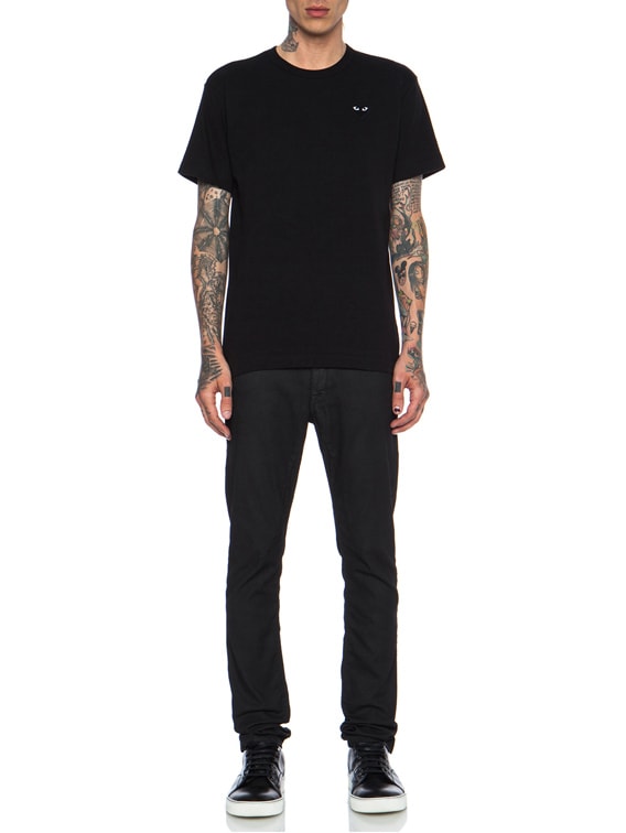 【完売品】PLAY COMME DES GARÇONS BLACK emblem COMME des GARCONS PLAY Black Emblem Cotton Tee in Black | FWRD
