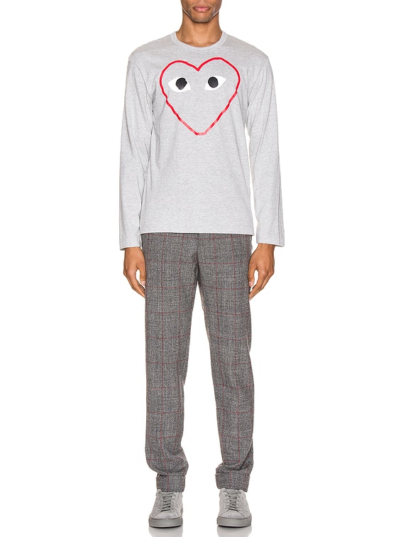 トップス PLAY COMME des GARCONS HEART S/S Play Comme des Garçons: Bright Red Heart T-Shirt (Pink