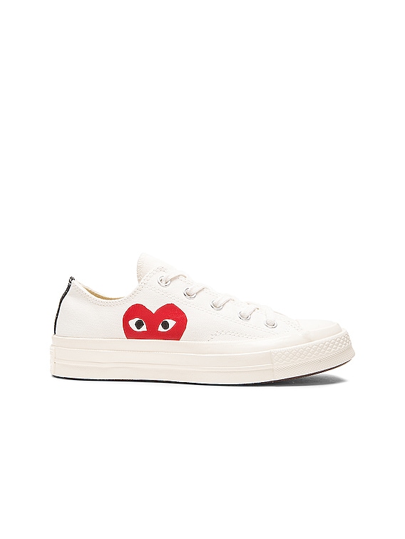 COMME des GARCONS PLAY Converse Large Low Sneakers White | FWRD