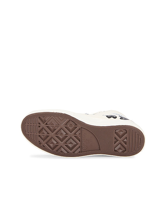 COMME des GARCONS PLAY Converse Multi Heart High Top in COMME des GARCONS PLAY Converse Multi Heart High Top in