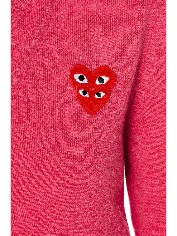COMME des GARCONS PLAY Cardigan in Pink | FWRD