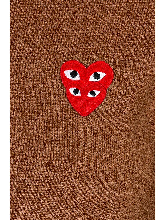 COMME des GARCONS PLAY Cardigan in Brown | FWRD