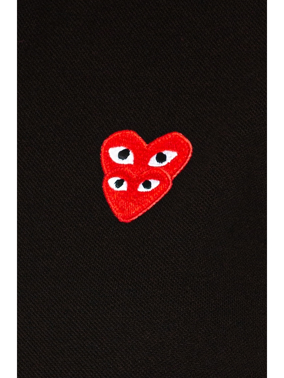 COMME des GARCONS PLAY Polo T-Shirt in Black | FWRD