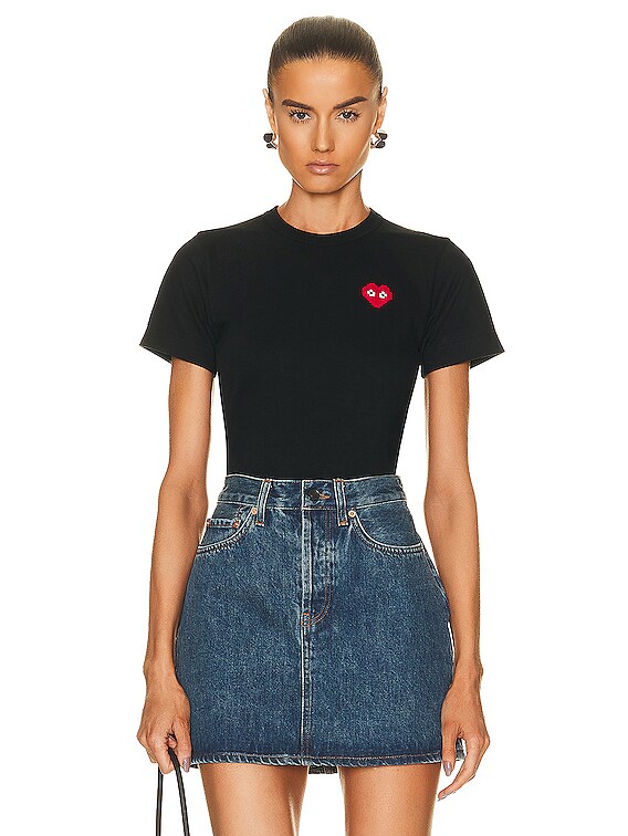 COMME des GARCONS PLAY Invader T-Shirt in Black | FWRD