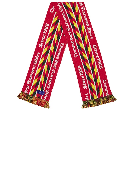 COMME des GARCONS SHIRT Football Scarf in Red & Yellow | FWRD