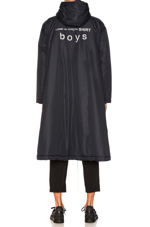 COMME des GARCONS SHIRT Boys Polyester Coat in Navy | FWRD