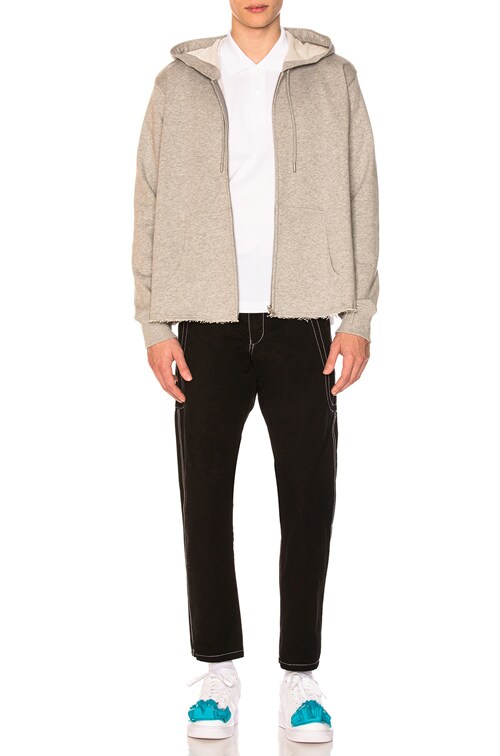 COMME des GARÇONS SHIRT boys パーカー グレー M COMME des GARCONS SHIRT Boys Cotton Zip Hoodie in Grey | FWRD