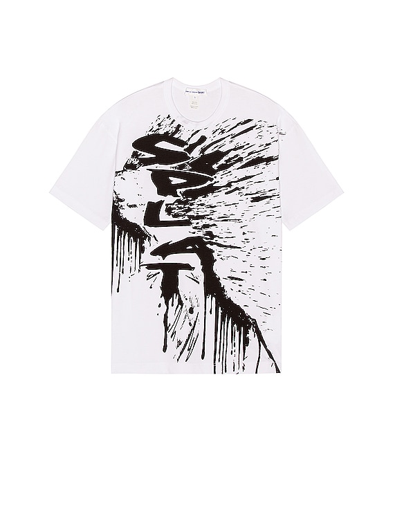 COMME des GARCONS シャツ× Christian Marclay COMME des GARCONS SHIRT Christian Marclay Print Tee in White | FWRD