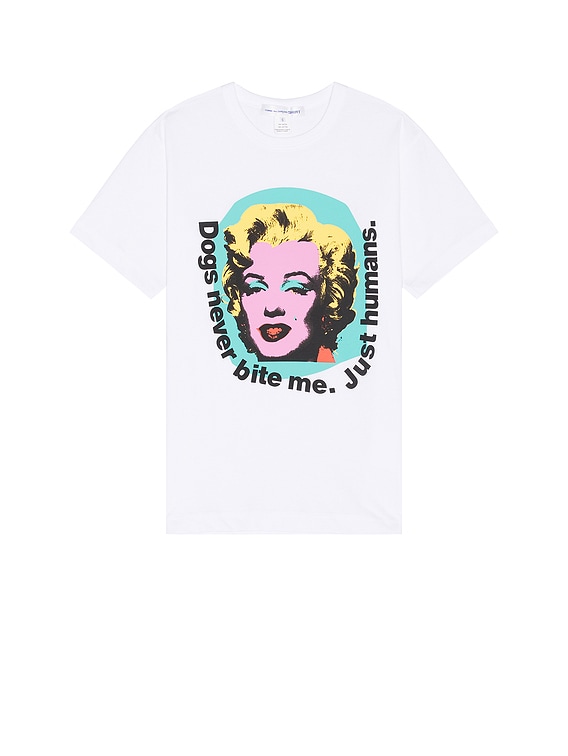 高感度ショップで2023年売れたブランド GARCONS des COMME SHIRT FWRD | White in T-Shirt Warhol Andy x トップス