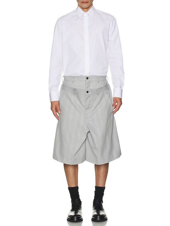 COMME des GARÇONS HOMME PLUS ￼ショートパンツ￼M￼ COMME des GARCONS Homme Plus ショートパンツ - A Ptn & B Ptn | FWRD