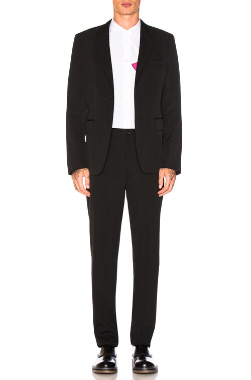 COMME des GARCONS Homme Plus Wool Gabardine Pants in Black | FWRD