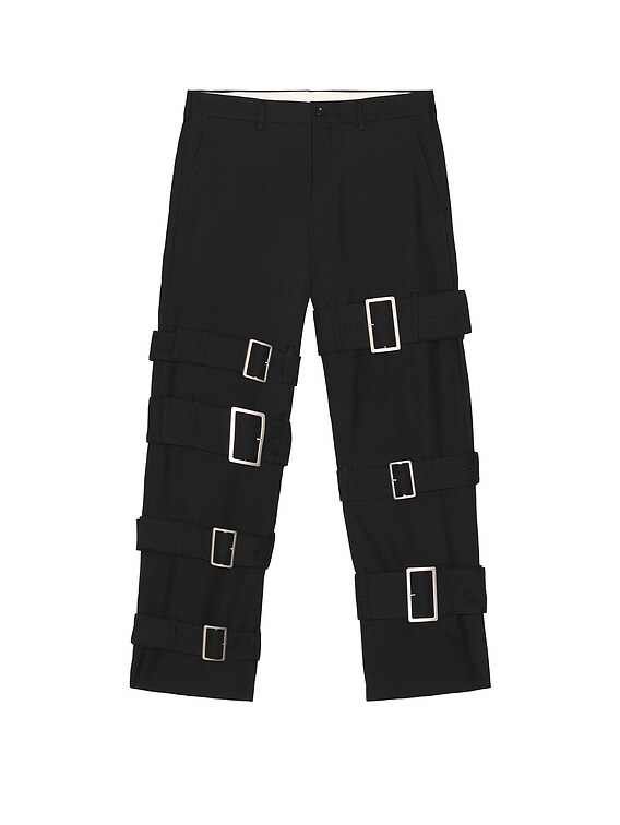 COMME des GARCONS Homme Plus Buckle Trousers in Black | FWRD
