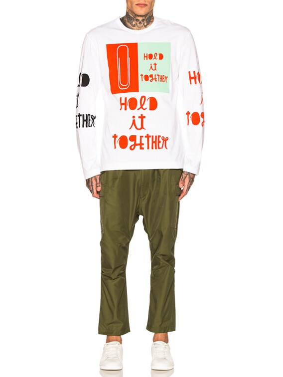CDG Homme Printed Ｔシャツ CDG Homme: Men's Printed T-Shirt (White) | DSML E-SHOP