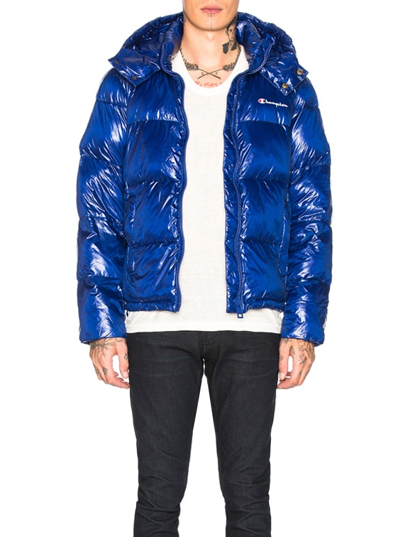 champion hooded puffer jacket