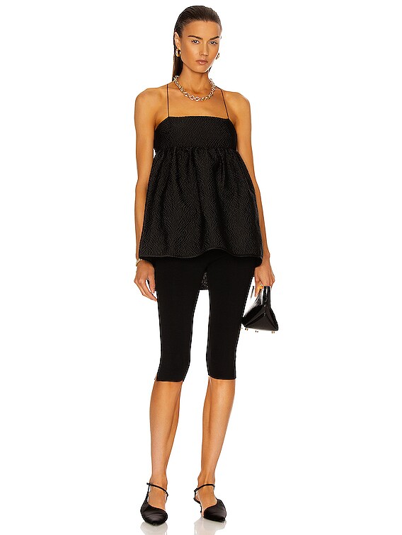 Cecilie Bahnsen Hortensia Sleeveless With Open Back Top in Black
