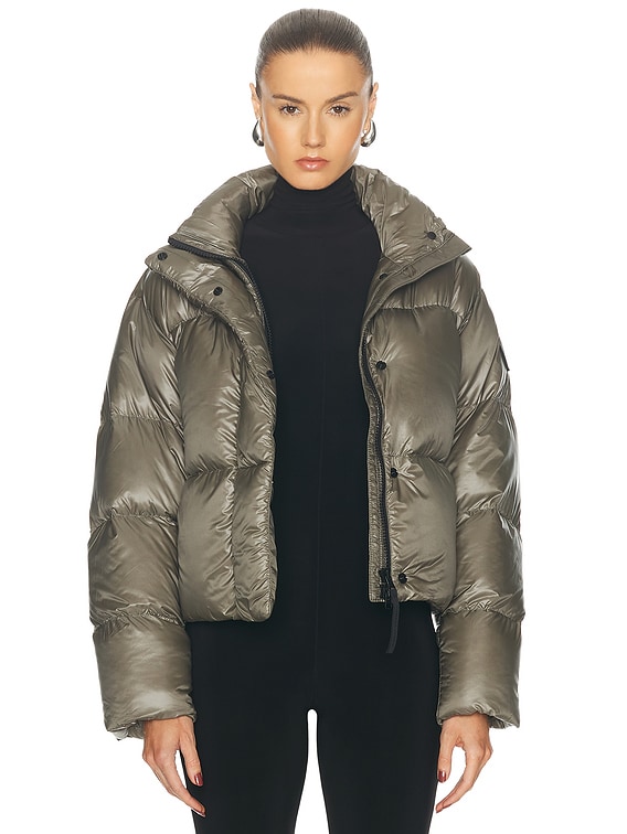 Canada Goose Cypress Cropped Puffer in Smokey Sage | FWRD