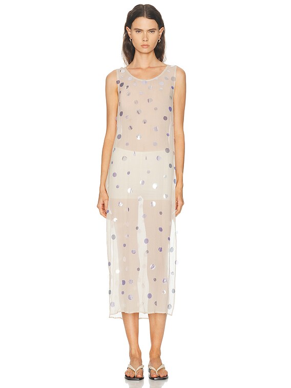 CHAN LUU Chloe Sequin Tunic Dress in Taupe | FWRD CHAN LUU Chloe Sequin Tunic Dress in Taupe | FWRD