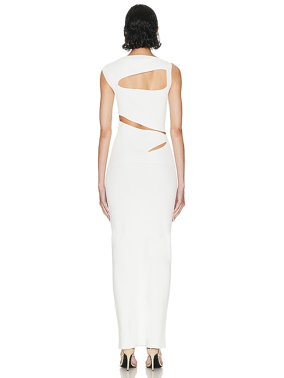 Illusions draped maxi dress in white - Christopher Esber