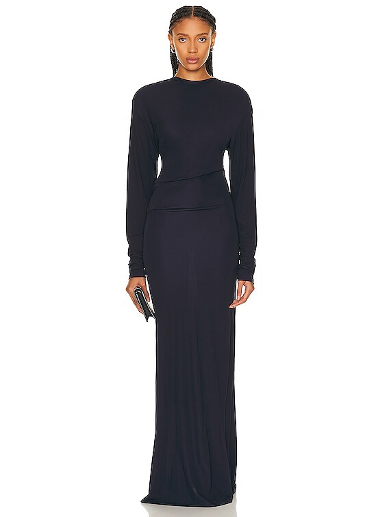 black dress long elegant Velvi - Yvette Corset Gown - Black - Final Sale main image 1