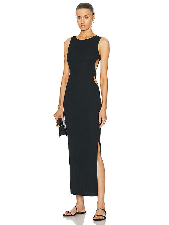 Christopher Esber Oblix Twist Halter Dress in Black | FWRD