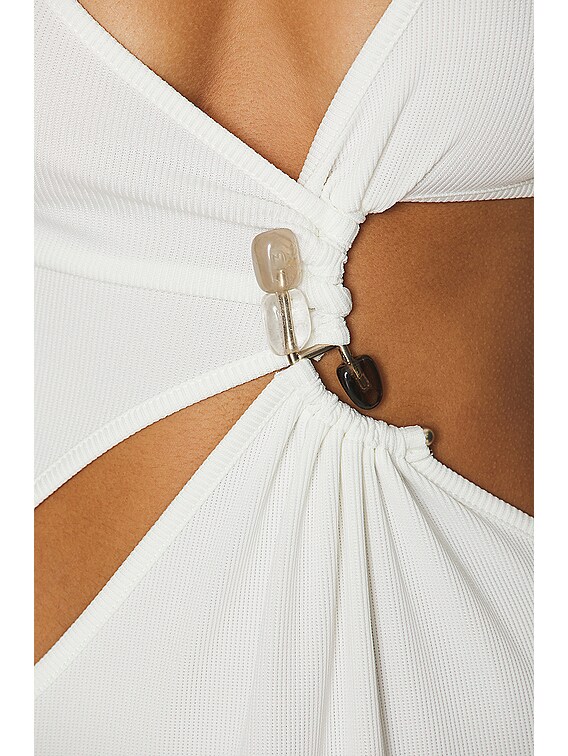 Christopher Esber Stone Cavern Tank Dress in White | FWRD