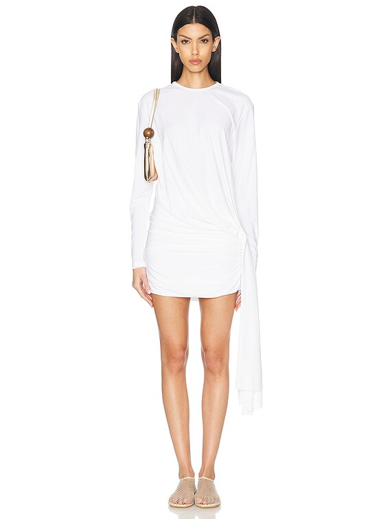 short dress extension Christopher Esber - Straccio Knitted Extension Drape Mini Dress