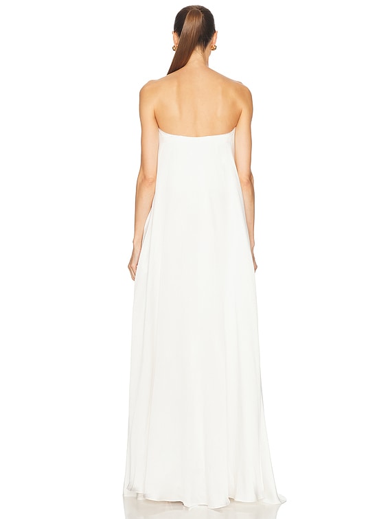 Textured Silk Salacia Strapless Gown