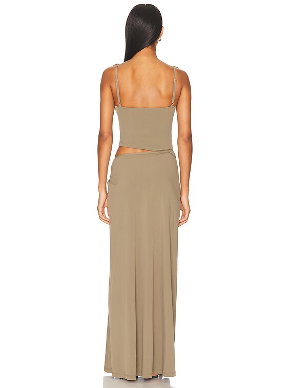 christopher esber ruched orbit split dress Ruched Orbit Split Dress Black