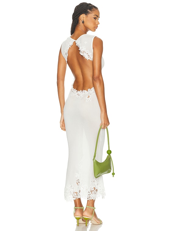 Hibiscus Embroidered Rib Dress